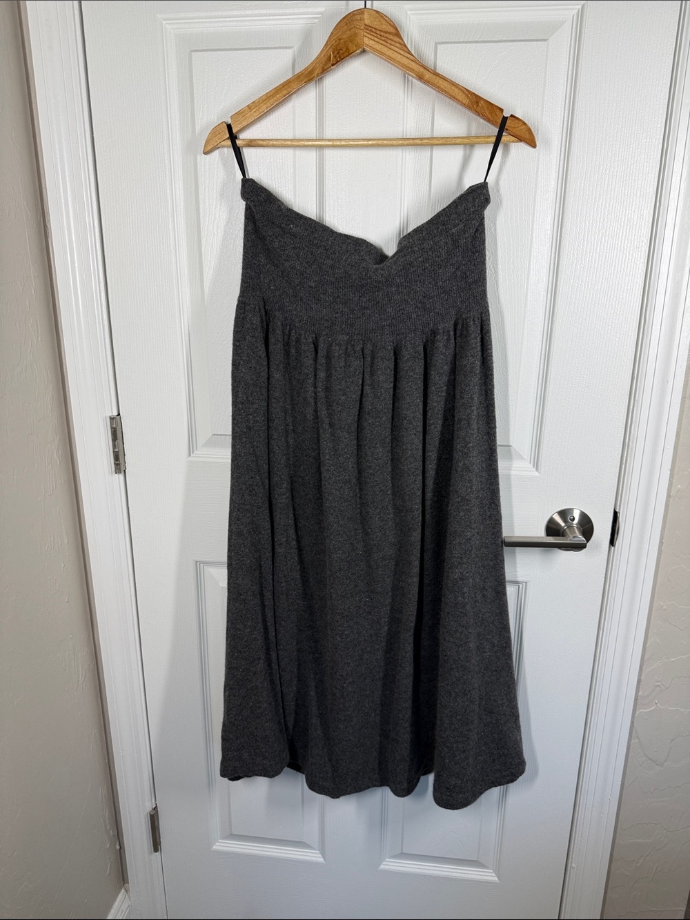 Liz Claiborne Collection gray lambswool angora blend knit skirt size medium